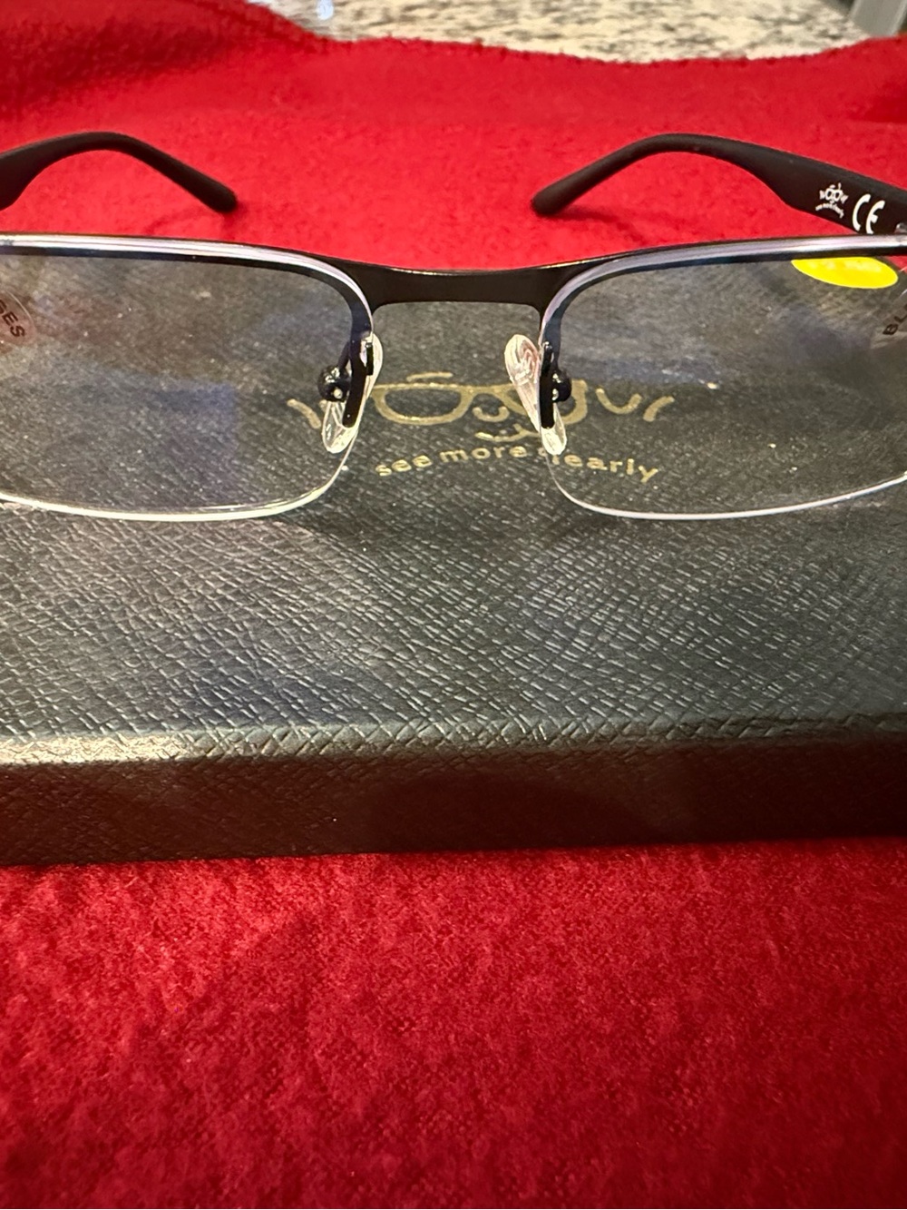 Men's Half-Rim Eyeglass Frames in Black
